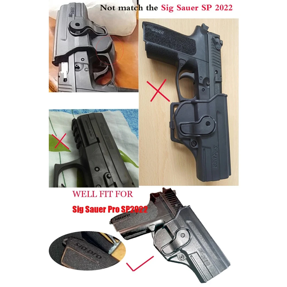 Тактический страйкбол P1290 Полимер удержания Roto поясная кобура для Sig Sauer Pro SP2022/SP2009 пистолет кобура Охотничьи аксессуары