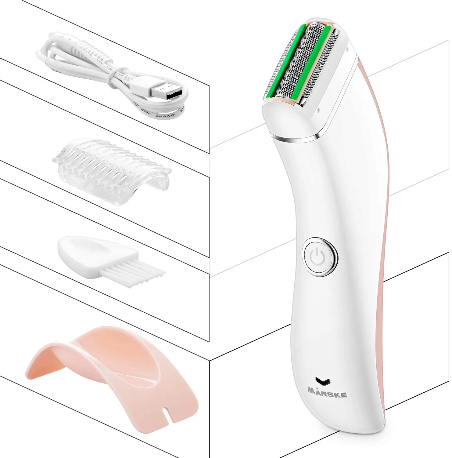 

Electric Razor for Women Shaver Bikini Trimmer for Legs Underarms Wet and Dry USB Rechargeable Waterproof Lady Shaver