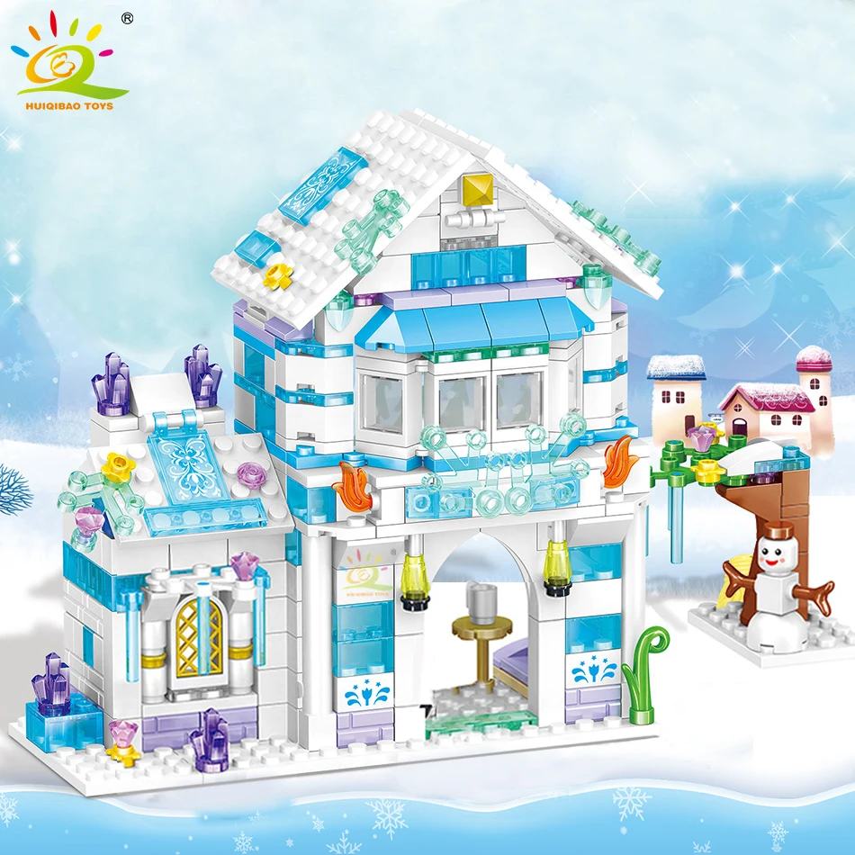 HUIQIBAO 351 шт. принцесса замок строительные блоки совместимые с друзьями для девочек