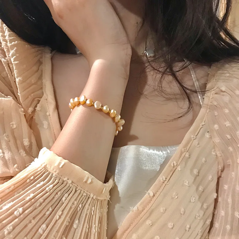 

Baroque fresh water pearl best friend Bracelet design