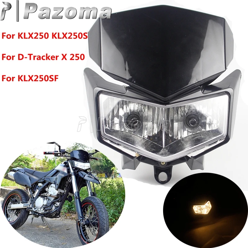 Двойная фара для мотоцикла Dirt Bike с дальним/ближним лучом Kawasaki KLX250 08 19 KLX250S D Tracker X 250