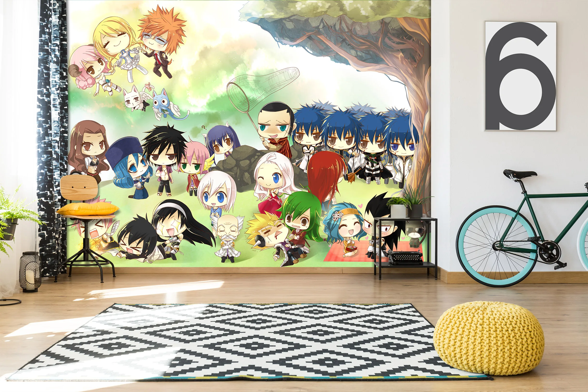 [Самоклеющиеся] 3D Сказочный хвост 291 Япония Аниме настенная бумага печать