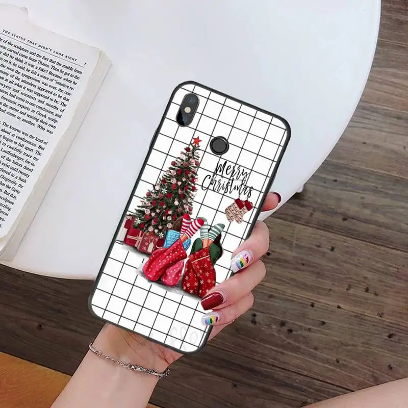 

Merry Christmas Brown Hair Girl Phone Case For Xiaomi Redmi 7 9t 9se k20 mi8 max3 lite 9 note 8 9s 10 pro Soft Silicone
