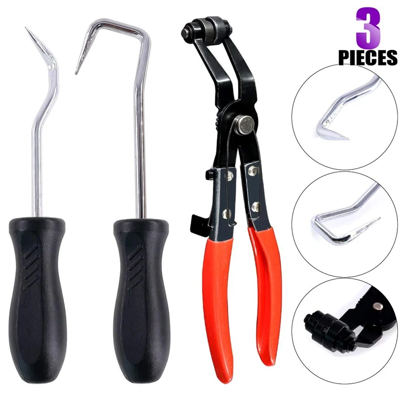 3Pcs Hose Clamp Plier Set with 2Pcs Removal Hook Perfect for Installations of Low Radiators | Инструменты