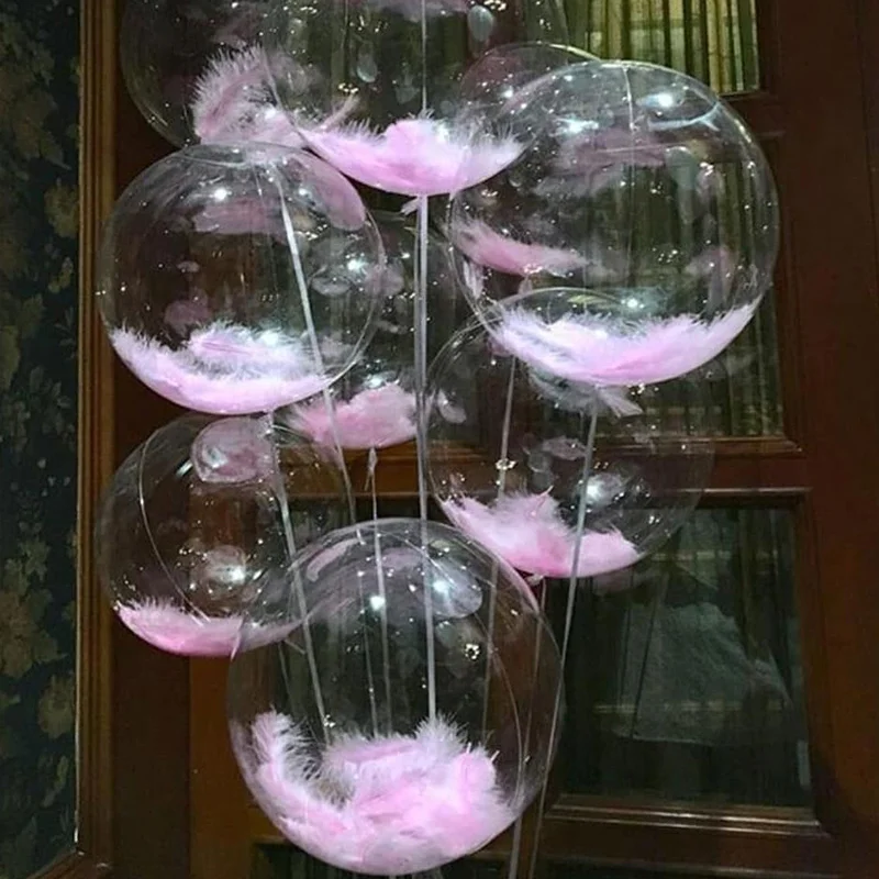 

50pcs 18 inch Transparent Clear Bobo Balloons Birthday Party Wedding Decorations Kids Diy Balloon Helium Inflatable bobo balls