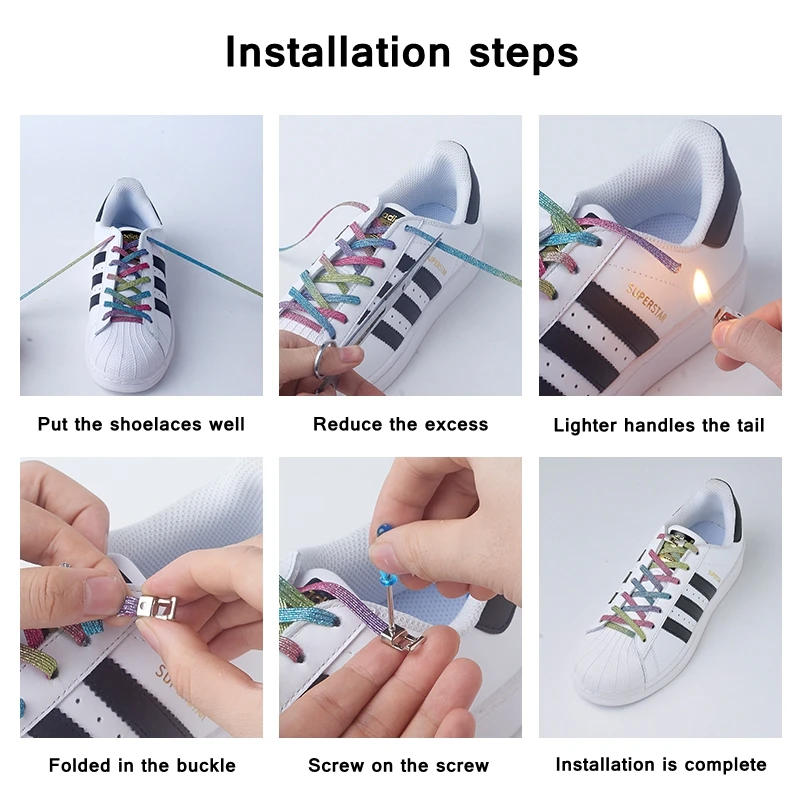 Shoelaces on Magnets Buckle Metal Shoelaces Cross buckle Accessories Metal Lace Lock DIY Sneaker Kits Metal Lace Buckle 1 pair