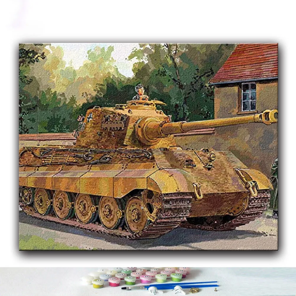 Живописи по номерам с изображением произведений искусства номеру военные танки