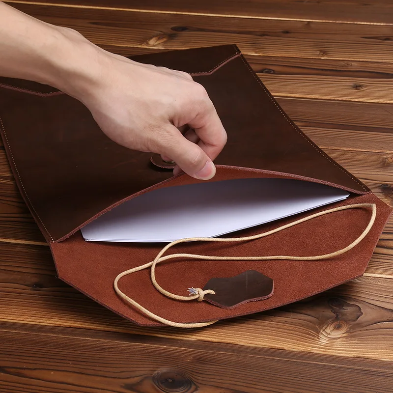Мужская кожаная сумка для ноутбука Macbook Pro Air Bag 13/15 дюймов Apple Tablet Защитная посылка