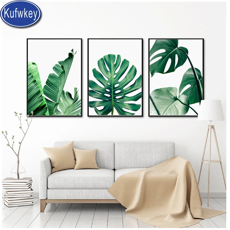 Алмазная мозаика нордическое зеленое растение алмазов картина настенные