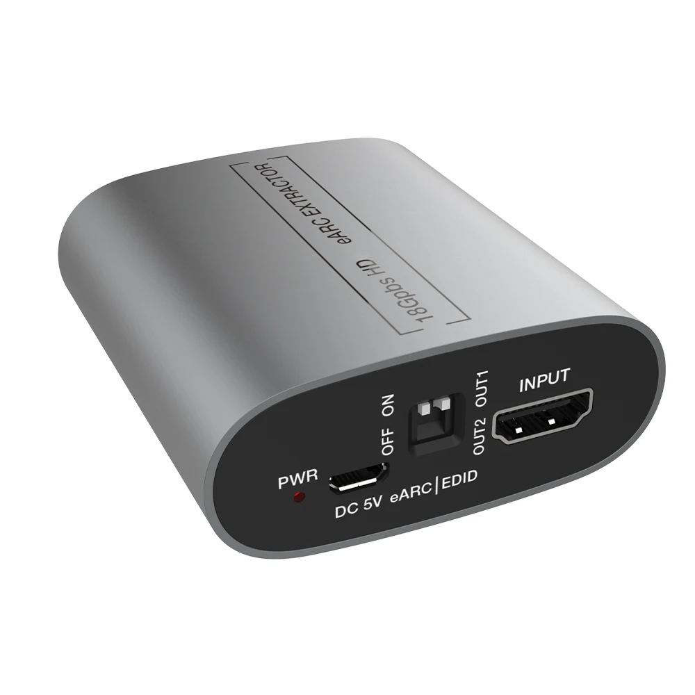 

Audio Extractor 18Gbps 4K HDMI-Compatible 2.0b HDCP 2.3/1.x Stereo Audio Output Splitter For EARC Adaptador Amplifier Soundbar