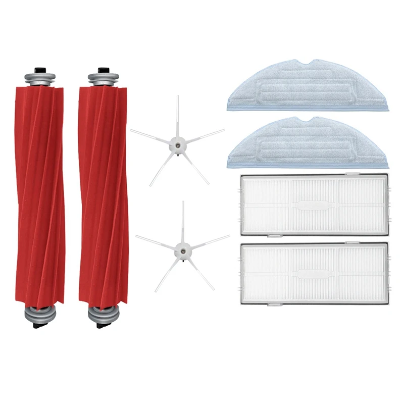 

Насадка на швабру 8 шт., основная щетка, моющийся фильтр НЕРА, боковая щетка для Xiaomi Roborock S7, T7S Plus, аксессуары для пылесоса