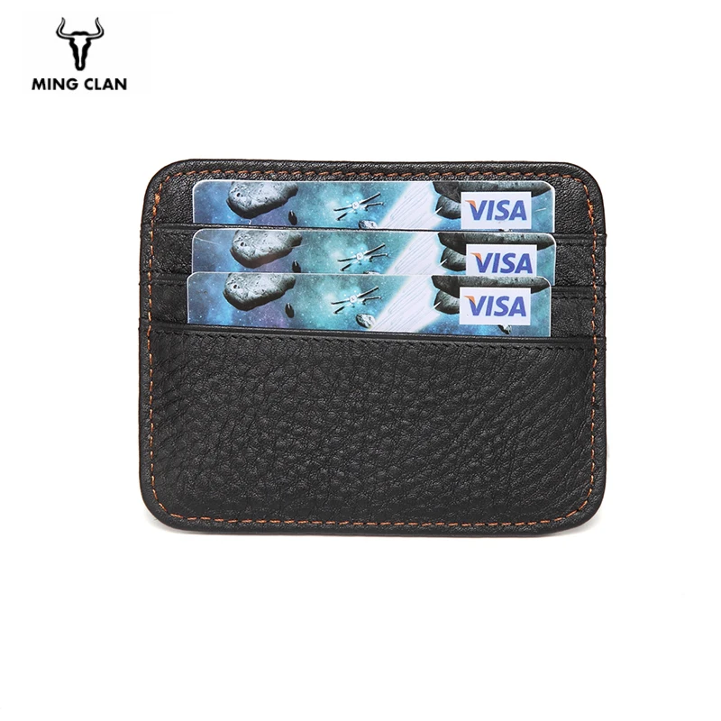 Модный женский тонкий держатель для кредитных карт мини-кошелек сумка черный