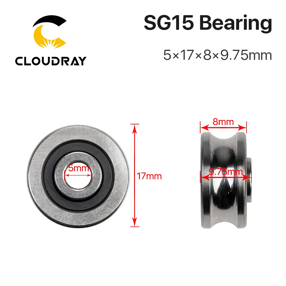 Cloudray 5 шт. подшипники SG10 SG15 SG20 SG25 шаровые подшипники для CO2 лазерной гравировки и резки