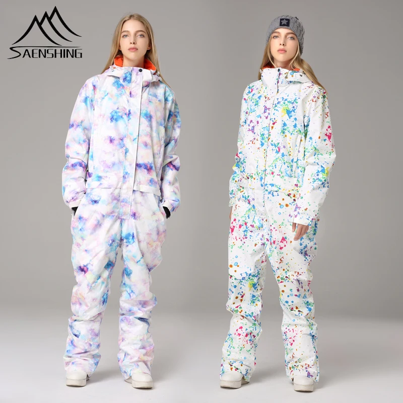 SAENSHING новый цельный лыжный костюм женский водонепроницаемый Зимний теплый