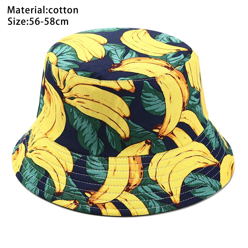 Cpop 7 узоров модные хлопковые шляпы высокого качества принт с фруктами Женская