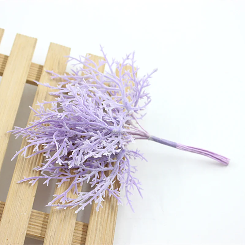 Light purple 10 шт разноцветное Рождественское украшение завод венок свадебное украшение цветок ручной работы diy Подарочная коробка аксессуары искусственный цветок - Цвет: Light purple