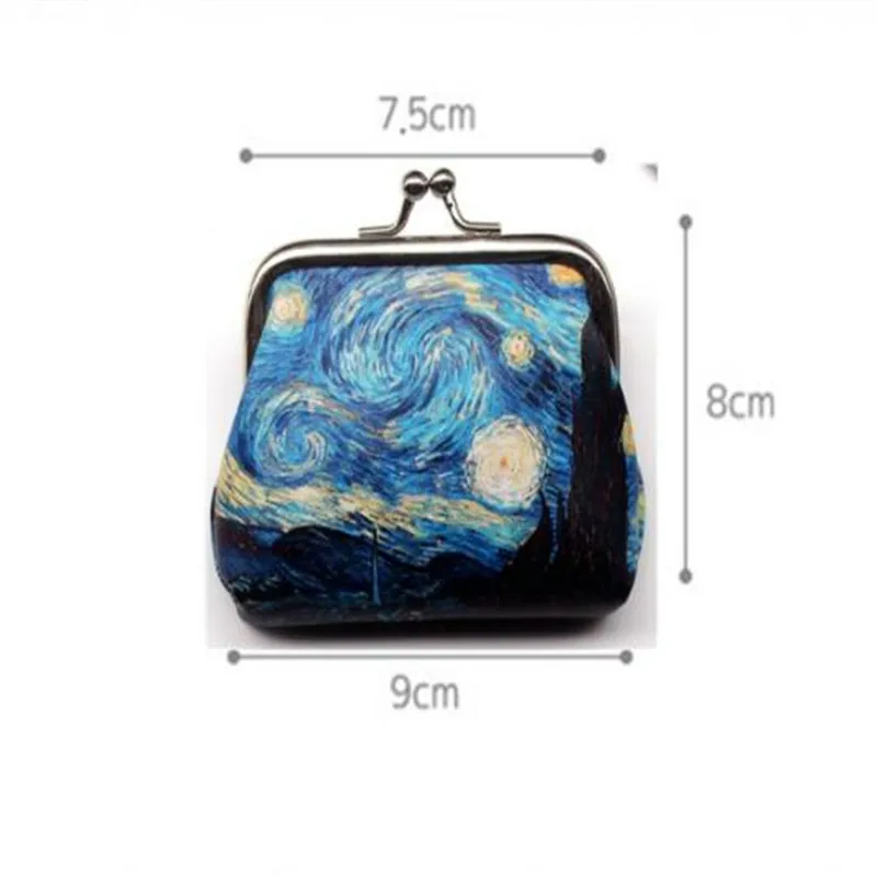 

Vintage Women Printing Coin Purses Girl Hasp Zero Wallet Ladies Clutch Change Purse Female Mini Money Bag PU Leather Wallet