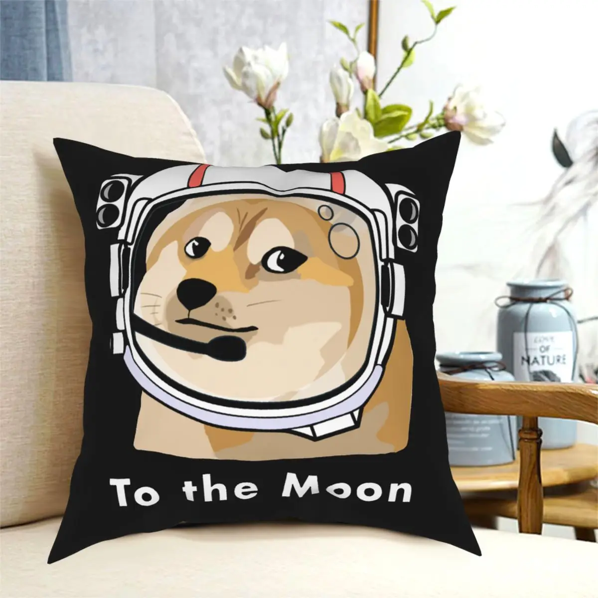 Наволочка Doge To The Moon Dogecoin Полиэстеровые подушки для дивана Биткоин GME WSB - купить по