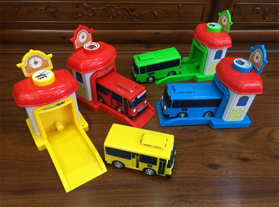 Маленький автобус TAYO мультяшная Милая катапульта раздвижная дверь может