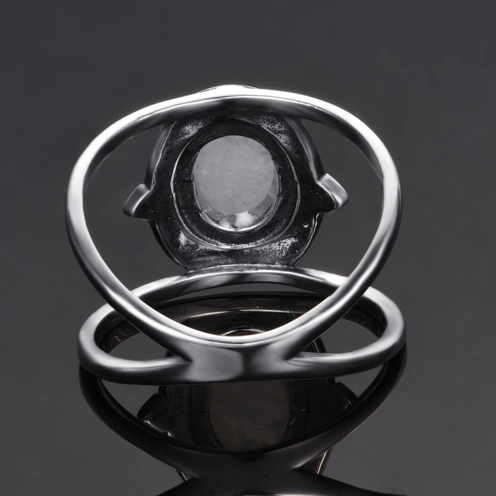 Новые роскошные овальные натуральный лунный камень кольца для мужчин женщин 925