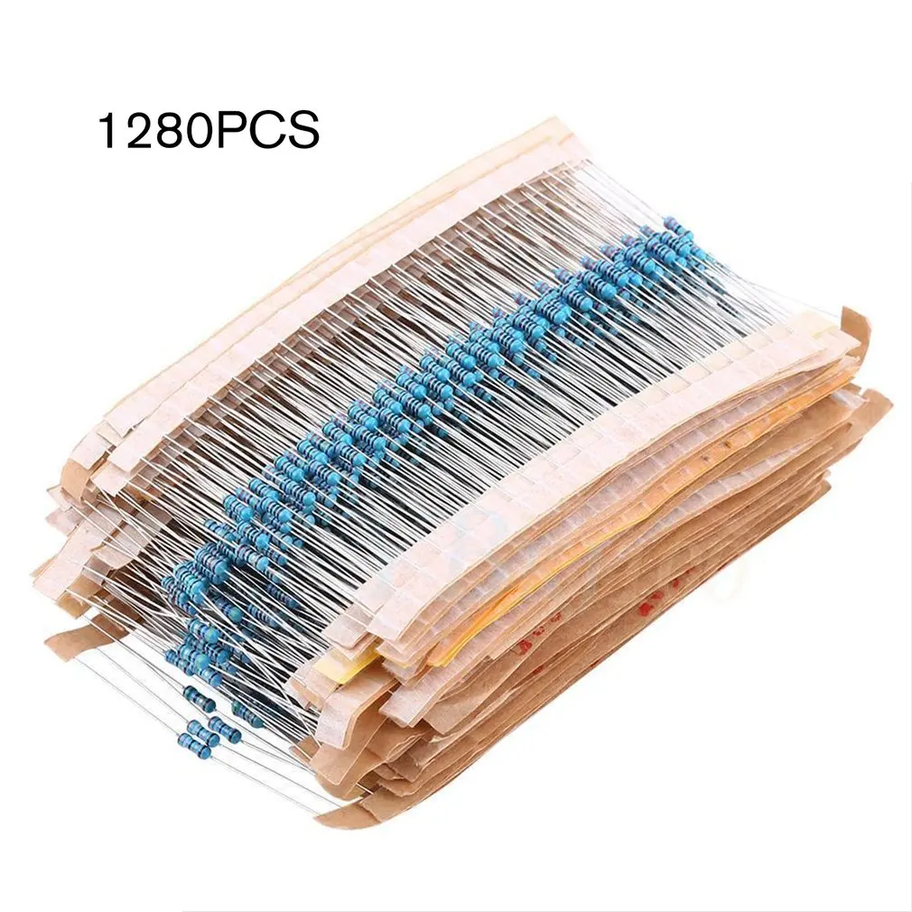 1280 шт. Резистор Комплект 1 / 4w 1% Ohm 10m Ом 64 значения X 20 штук resistencias набор