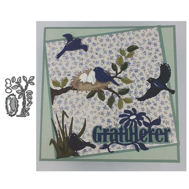 

Tree Leaves Lake Metal Cutting Dies Craft Stencil for Scrapbooking Handmade Make Album Paper Model Punch Blade Decor Template