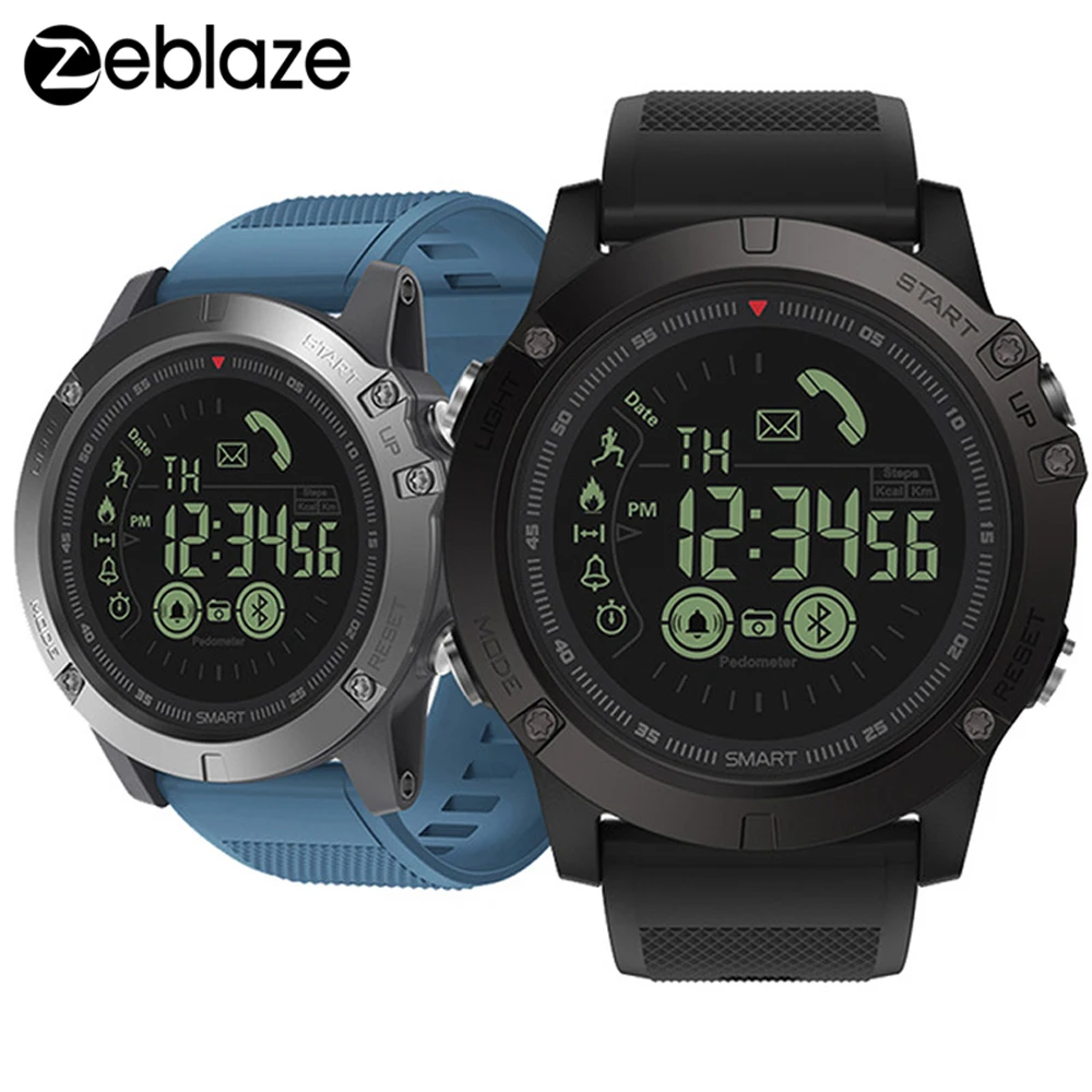 Смарт часы Zeblaze VIBE 3 защищенные 24 часа отслеживание любой погоды 33 месяца работы в