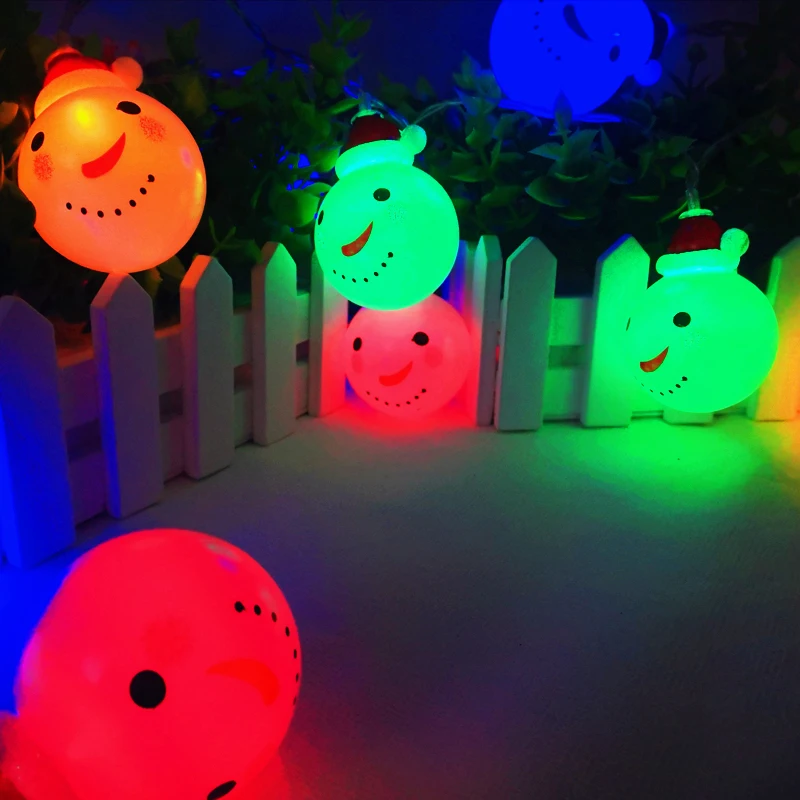 

Santa String LED Light Smile Face Fairy Lights Garland For Christmas Festival Party Home Garden Outdoor Holiday Lighting 2020
