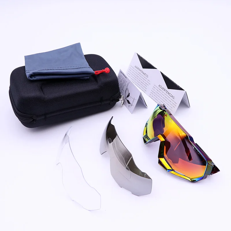 

Cycling Sunglasses Bicycle Sports Polarized Men's Glasses Outdoor Mountain Bike Eyewear UV400 3 Lens Goggles Cycling Equipment