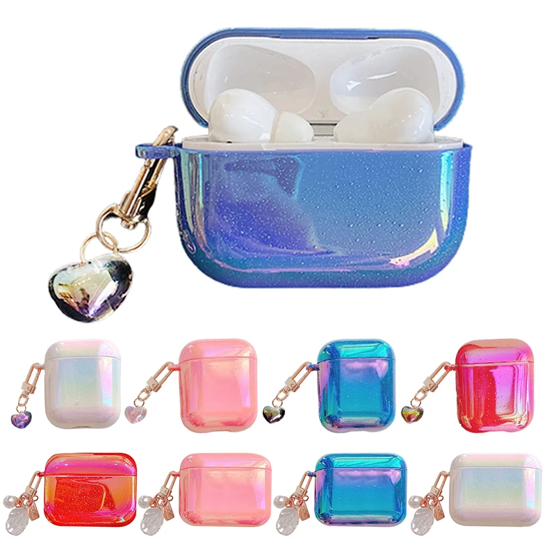 

3D Love Pearl Skin Silicone Earphone Case For Airpods 1/2 Pro Case Shockproof Bluetooth Wireless Cover Accessories