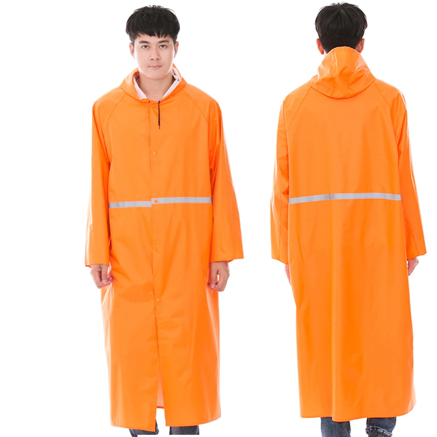 ПВХ дождевик для женщин длинное водонепроницаемое пончо на открытом воздухе