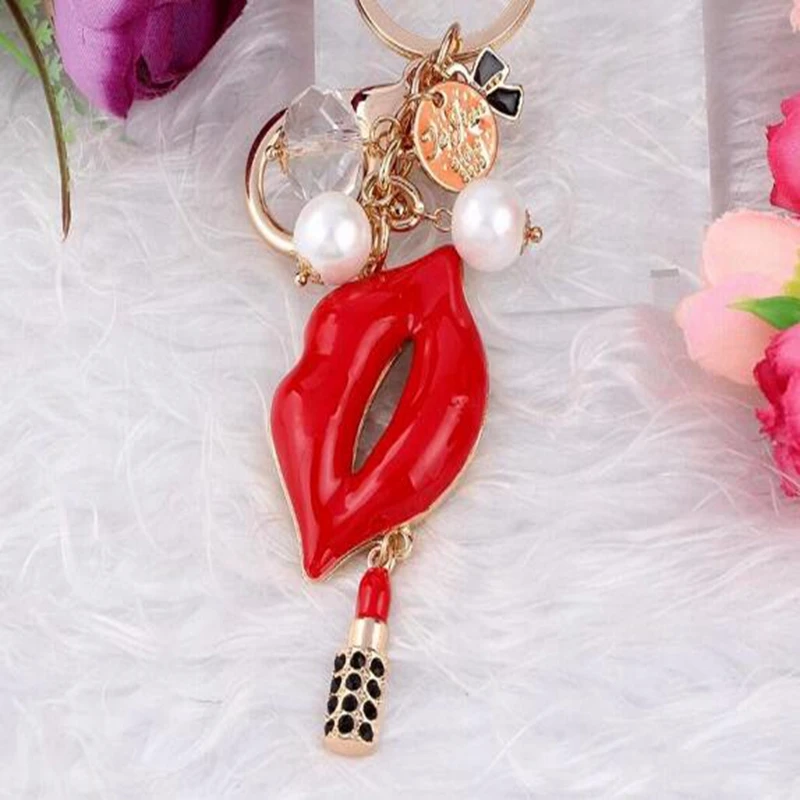 Цепочка Стразы для ключей женская модный цветной брелок в виде совы рыбы скелета