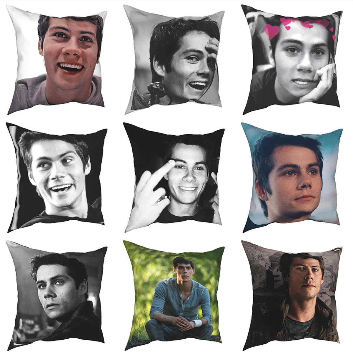 Smiling Dylan O'Brien Pillowcase Cushion Cover Gift Teen Wol