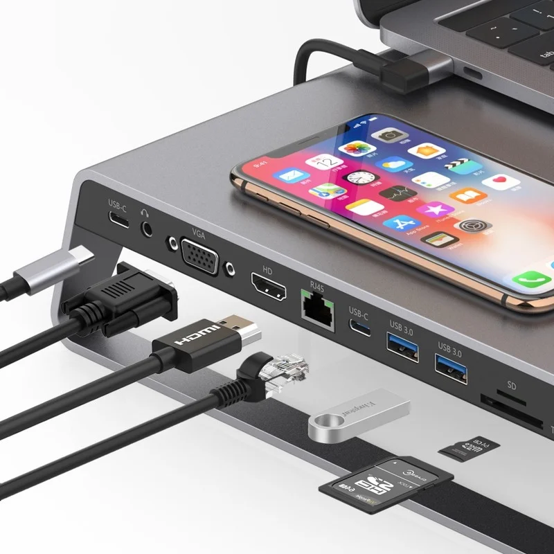Подставка для монитора Befon настольная Поддержка USB 3 0 Беспроводная зарядка