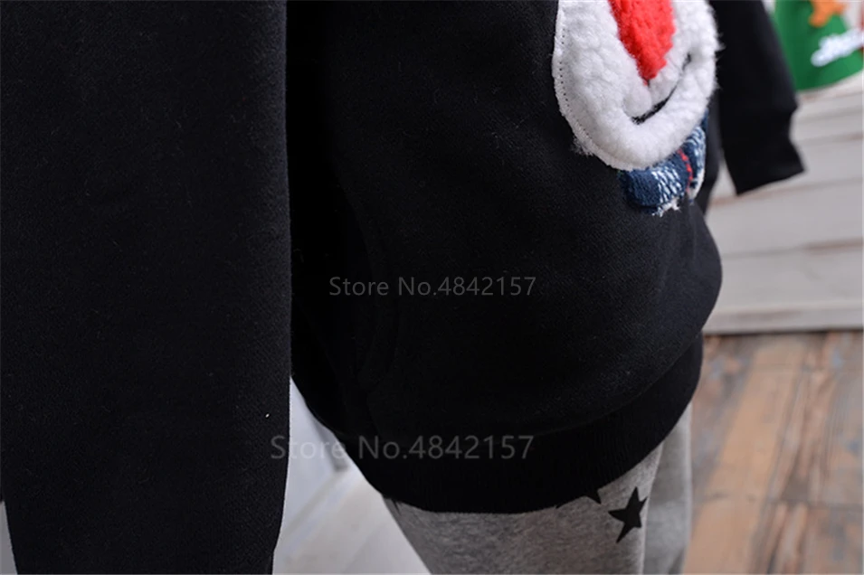 Christmas Family Matching Outfits New Year Family Look Mother and Daughter Clothes Red Elk Winter Warm Xmas Hoodies