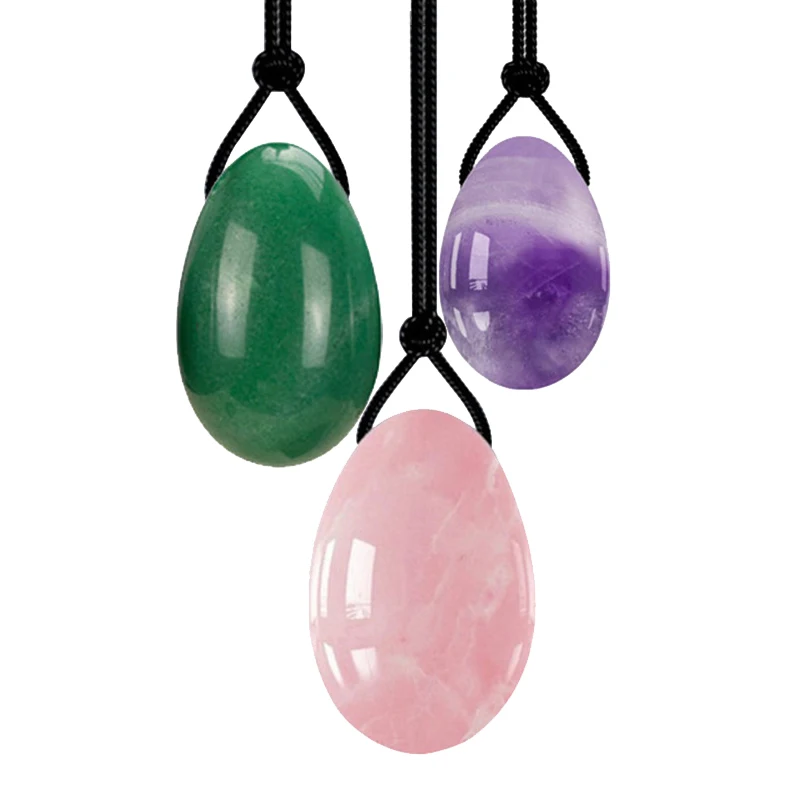 Розовое кварцевое Нефритовое яйцо Аметист Yoni Фиолетовый Кристалл яйца