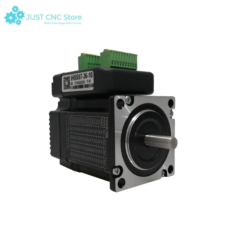 

Nema 23 Серводвигатель iHSS57-36-10 142Oz-in 1.0Nm57x56mm 20-50v 4.0A Гибридный Servo шаговый двигатель замкнутого контура Mot CNC гравировальный станок
