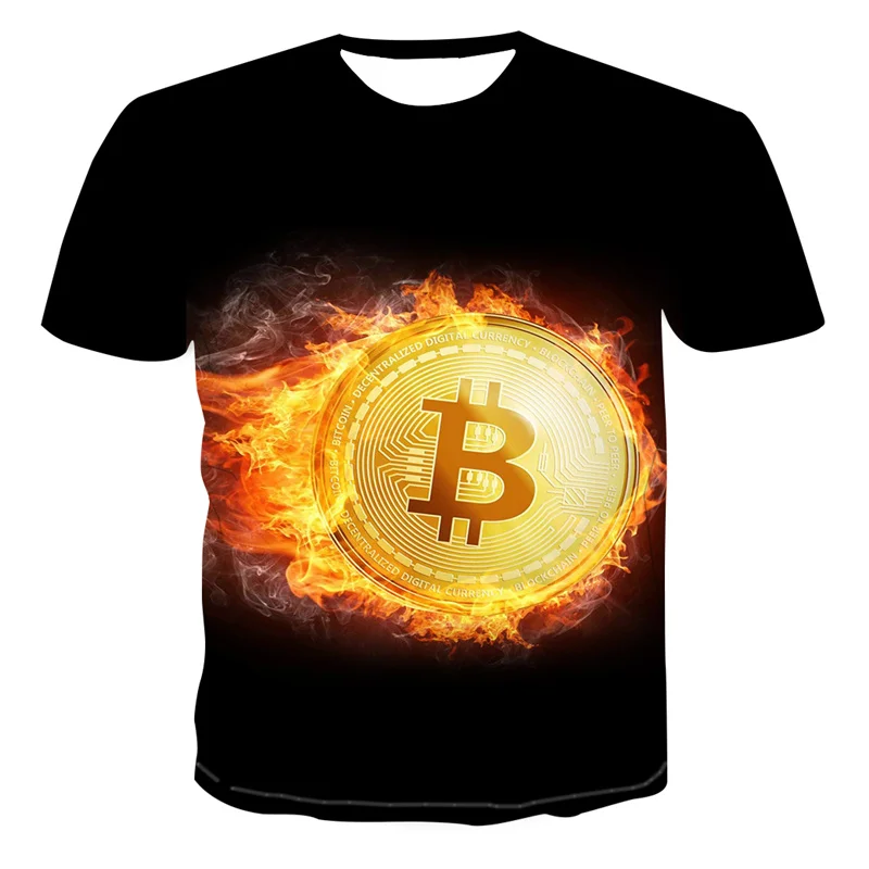 

2021 Fashion Hot-selling Short-sleeved 3D Electronic Elements Spring and Summer Men and Women Casual Round Neck Breathable Shirt