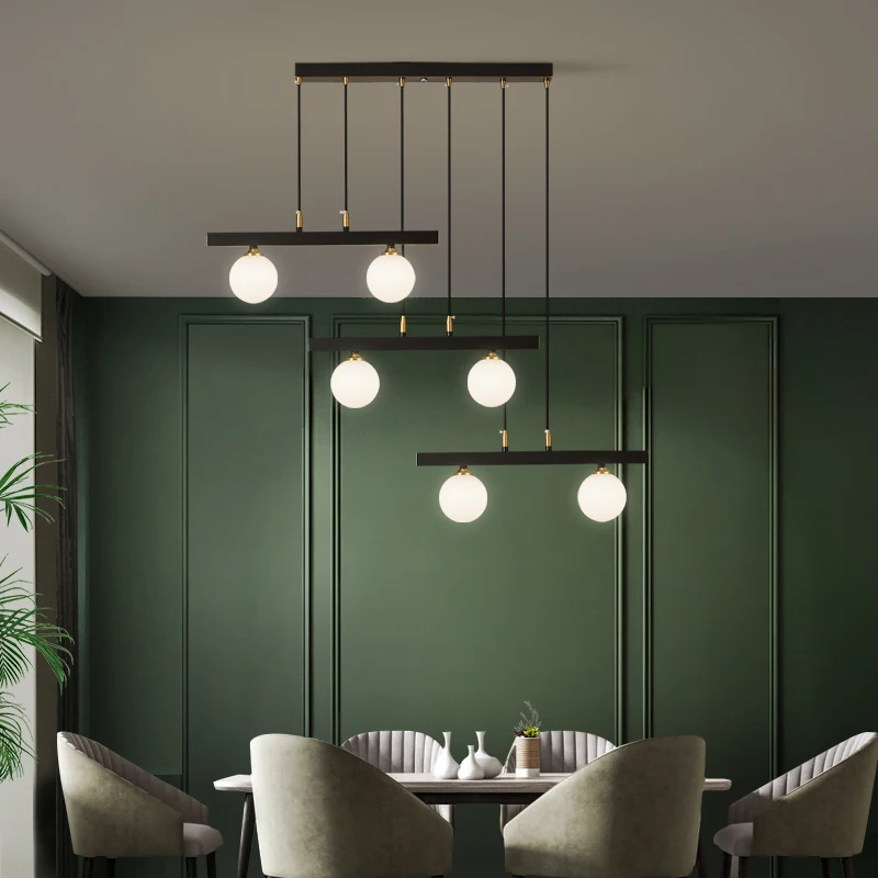 

Copper Luxury LED Chandelier Dining Room Bedside Crystal Glass G9 Hanging Light Bar Coffee Shop Creative Postmodern Pendant Lamp