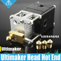 3d printer heaterblock ultimaker 2 um2 single head extruder olsson block kit nozzles 0 250 40 60 8mm hotend for 1 753mm