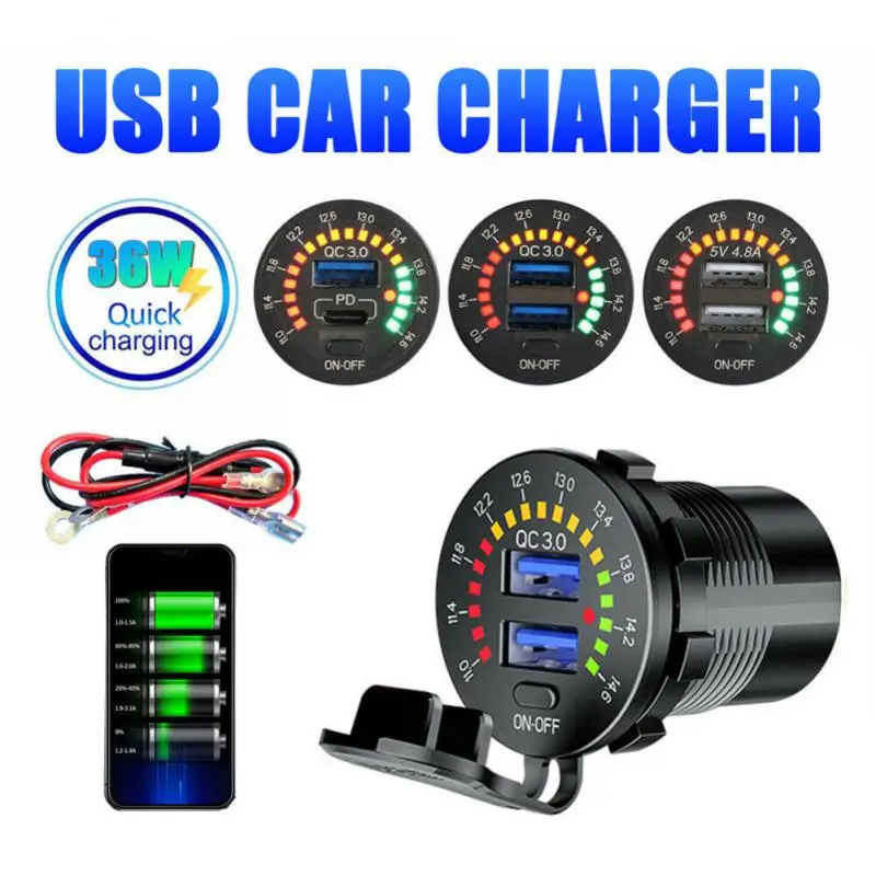 Фото Зарядное устройство с двумя USB-портами, 12 В, 3,0 А №5