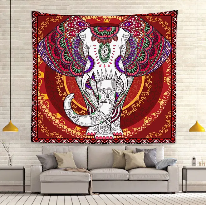 Индийский богемный гобелен слона simсант хиппи медитация настенные подвесные