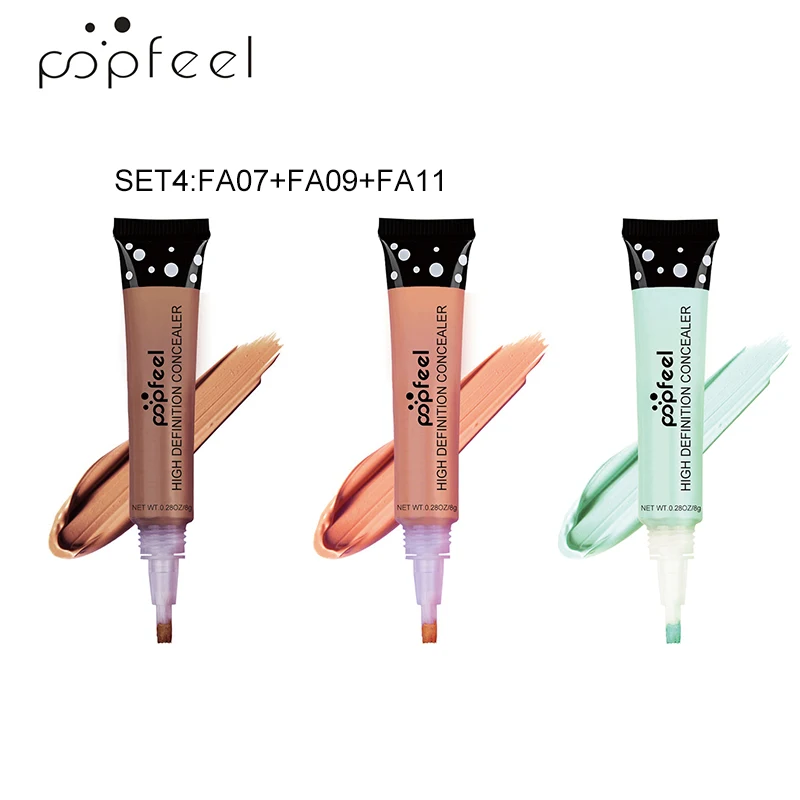 POPFEEL 3 шт. праймер для лица консилер полное покрытие поры акне водонепроницаемый
