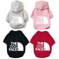 designer the dog face pet dog hoodie four seasons small medium chihuahua french bulldog warm sweater puppy clothing wholesale