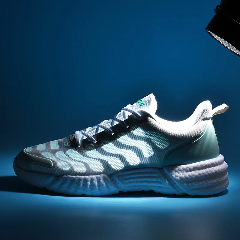 Кроссовки мужские прогулочные дышащие сетчатые удобная повседневная обувь