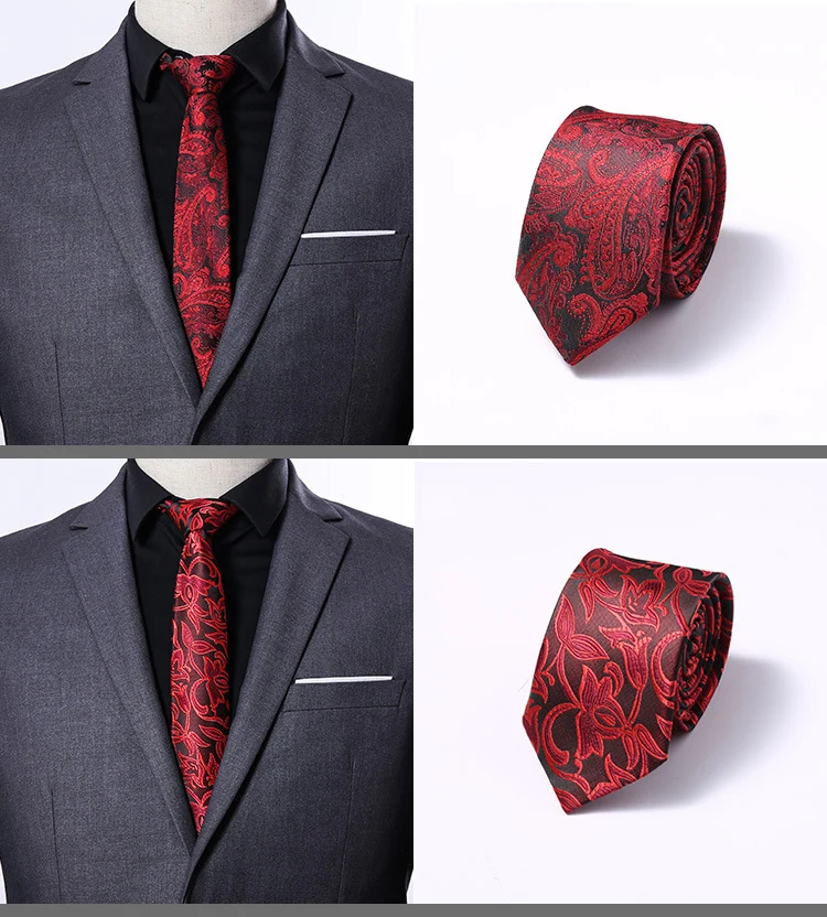 

gravatas para homens slim neckties for men tie 6cm gifts jacquard Striped neck tie wedding Business Skinny cravate homme