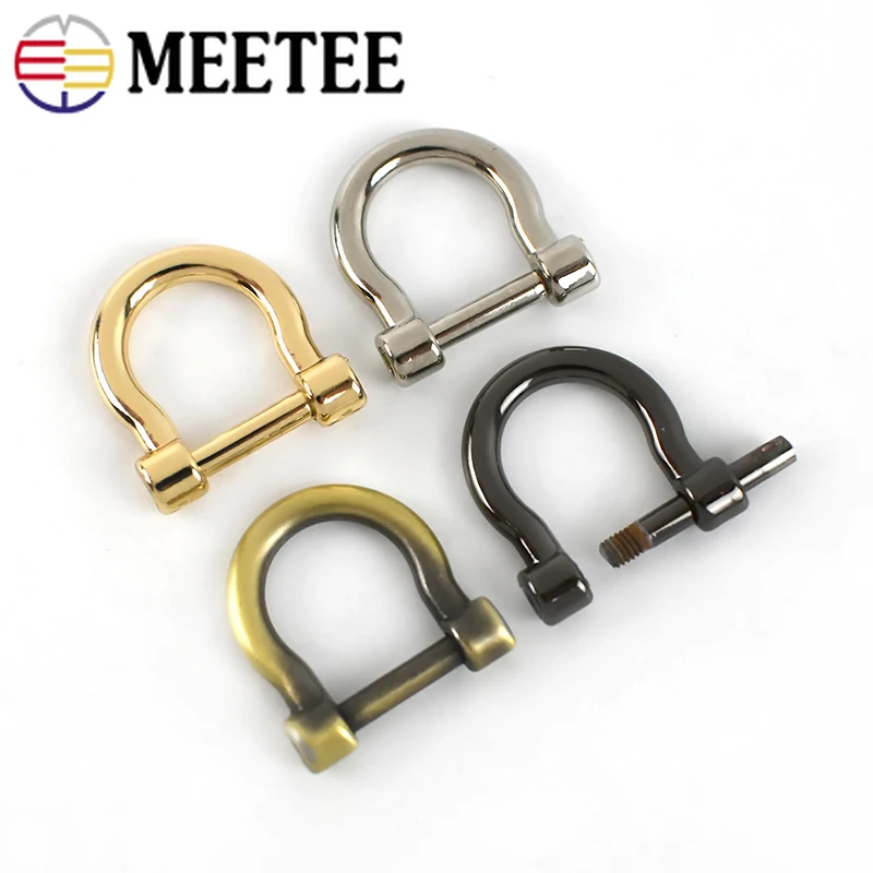 

5/10Pcs Metal 11/14mm Metal O D Ring Buckles Detachable Screw Handbag Strap Clasp Hook DIY Bags Leather Hardware Accessories