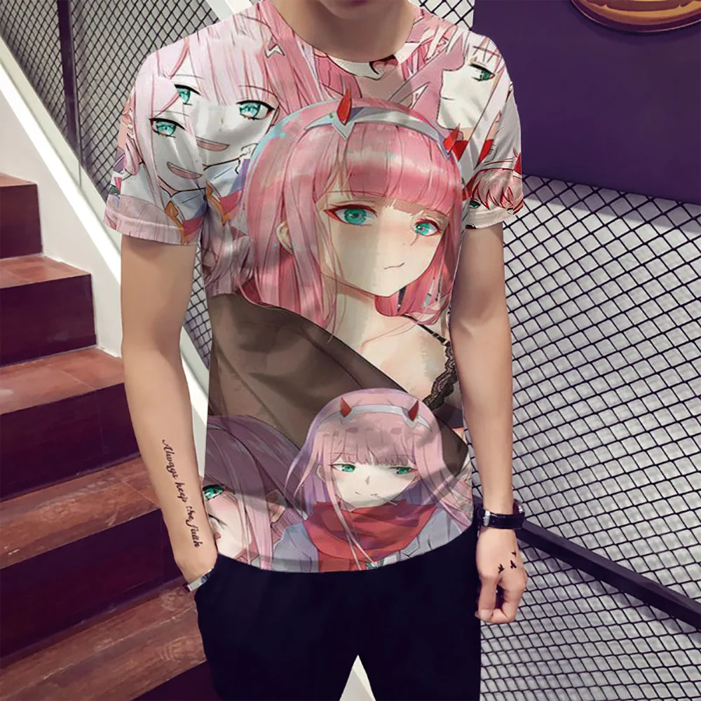 

Аниме DARLING in the FRANXX Zero Two 3D принт Косплей Костюм Забавные сексуальные модные футболки унисекс Cotta