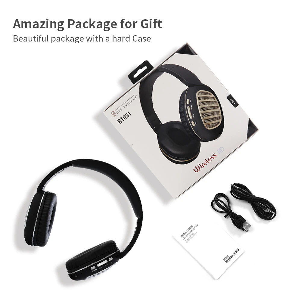 

4in1 Bluetooth Wireless Headphones With Microphone FM Radio Wireless Wired Headset Gaming Headphone For Mobile Phone Xiaomi PC