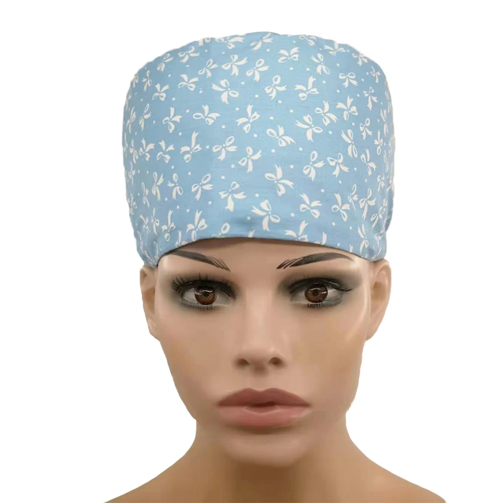 blue Surgical Cap for Women and Men Operating room hat doctors nurses surgery caps/hat Veterinary pet puppy hat - Цвет: blue